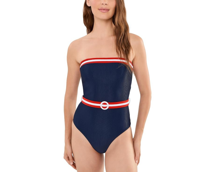 Купальник Jessa One-Piece Beach Riot с ребристым узором и съемным поясом