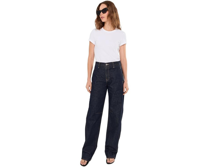 Джинсы AG Jeans Mercer Cuffed с манжетами и высокой посадкой