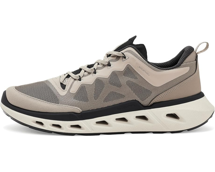 ECCO Biom 720 Breathru Lace-Up бежевые кроссовки из кожи для лета
