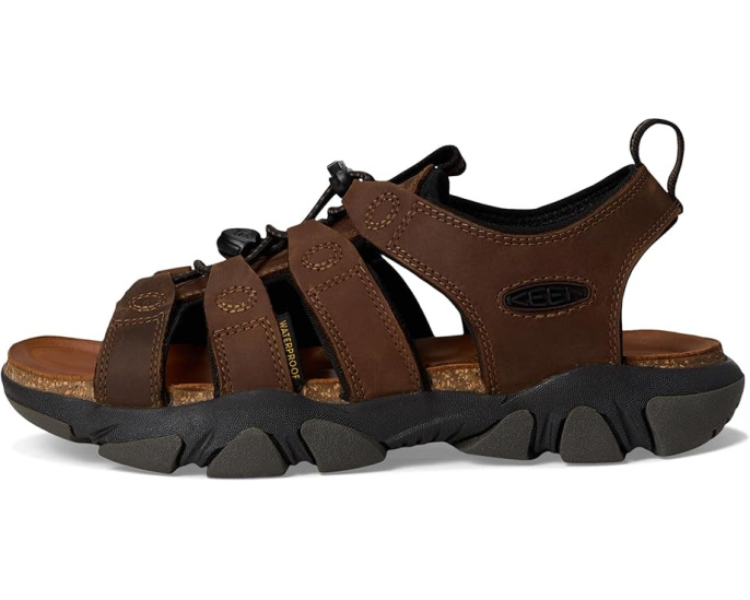 Сандалии KEEN Daytona II с водонепроницаемой кожей и пробковой подошвой