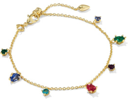 Браслет Kendra Scott Cailin с нежной цепочкой и кристаллами на застежке-лобстер