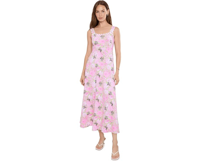 Платье миди Dwyer от Lilly Pulitzer с квадратным вырезом