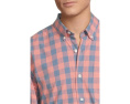 Рубашка Comfort Stretch Chambray L.L.Bean с длинным рукавом и клетчатым принтом