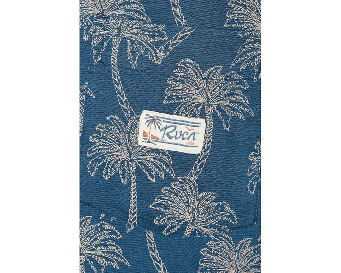 Рубашка RVCA Exotica SS из льна и вискозы с полосками