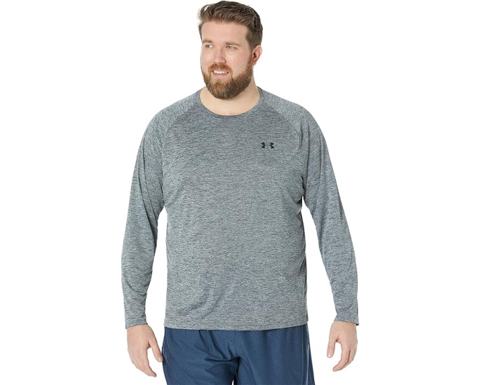 Under Armour футболка Tech 2.0 Long Sleeve Pitch Gray/Black
