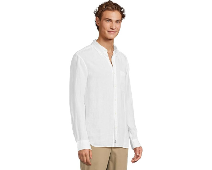 Рубашка Surfside из натурального льна Vineyard Vines с отложным воротником