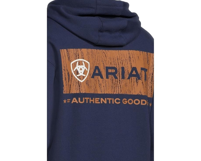 Худи Ariat Woodshop Stack с капюшоном на завязках и графическим принтом