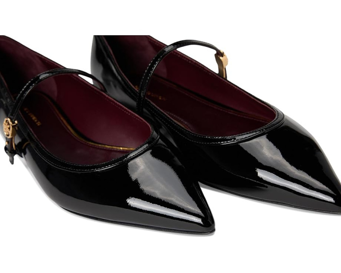 Туфли Mary Jane Double T-Buckle с сетчатым верхом в горошек Tory Burch