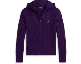 Детская хлопковая флисовая кофта на молнии Mini-Cable Polo Ralph Lauren
