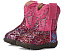 Детские сапоги Roper Cowbabies Glitter Aztec с блестками и боковой молнией