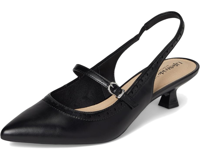 LifeStride Туфли Marilyn Slingback на низком каблуке с переработанными материалами