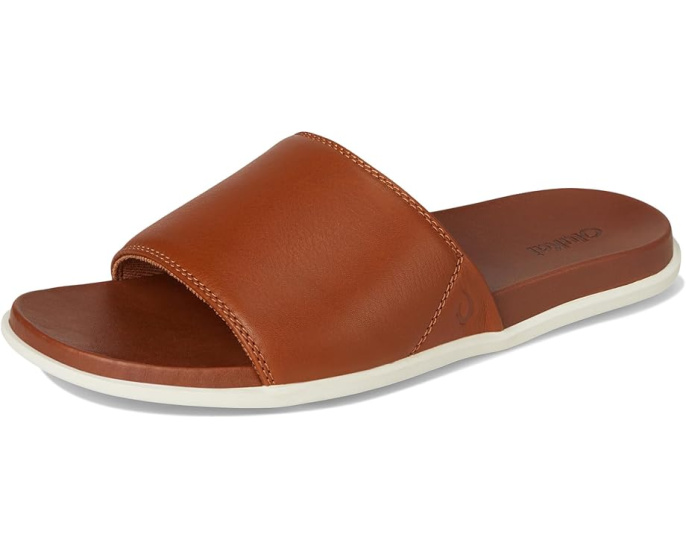Кожаные сланцы OluKai 'Olali Slide с поддержкой свода стопы