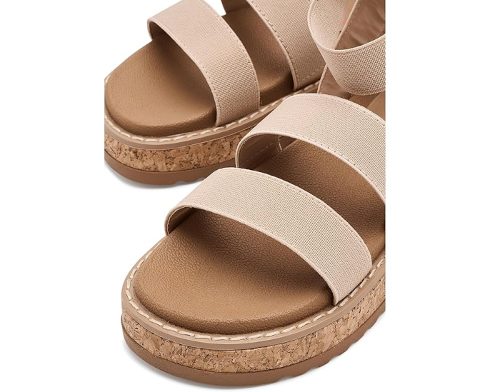 Детские сандалии Steve Madden Kids Avril с эластичными ремешками и подошвой из пробки