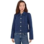 Dark Wash Butterfly Quilted Indigo Denim