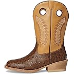 Brown Faux Ostrich Vamp
