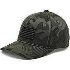 Green Camo Hat/Black Flag