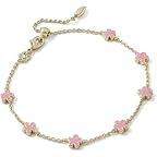 Gold Dark Pink Enamel