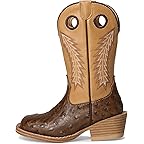 Brown Faux Ostrich Vamp