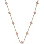 Gold Dark Pink Enamel