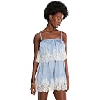 Blue Satin with Lace Trim