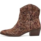 Brown Floral Suede