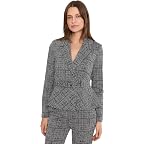 Black Multi Tweed Print