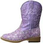 Purple Faux Leather Glitter Print