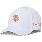 White Hat/3d Metallic Rose Gold Clover