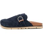 Navy Woven Suede